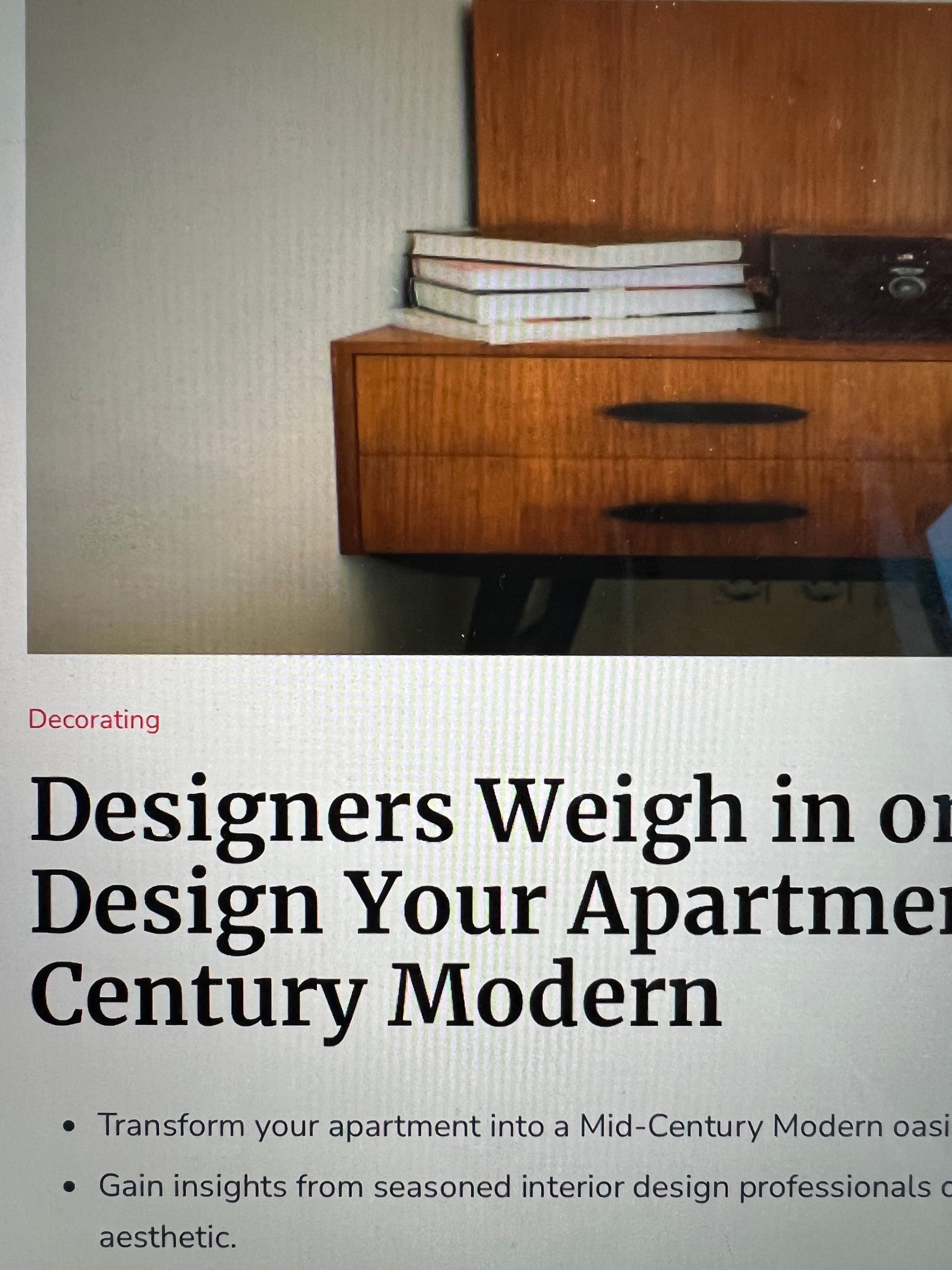 Apartment Guide Article - Designers Weigh In