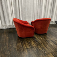 Two beautiful and comfortable mid century tub chairs by Interior Crafts, mid-century lounge chairs, Studio Sonja Milan