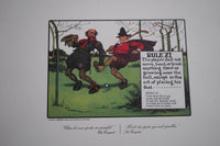 Complete Set of Charles Crombie's Rules of Golf Illustrations for Perrier (24 Prints) circa 1960