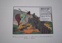 Complete Set of Charles Crombie's Rules of Golf Illustrations for Perrier (24 Prints) circa 1960