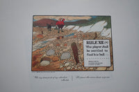 Complete Set of Charles Crombie's Rules of Golf Illustrations for Perrier (24 Prints) circa 1960