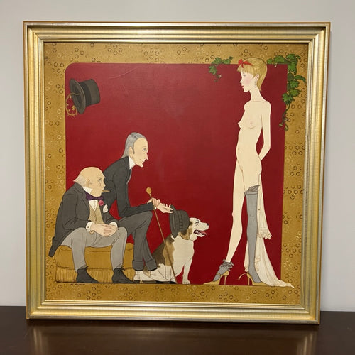 Original oil painting by French artist, Philippe Henri Noyer.  Figural, controversial, surrealist.  Chicago, IL Studio Sonja Milan