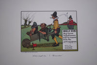 Complete Set of Charles Crombie's Rules of Golf Illustrations for Perrier (24 Prints) circa 1960