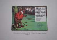 Complete Set of Charles Crombie's Rules of Golf Illustrations for Perrier (24 Prints) circa 1960