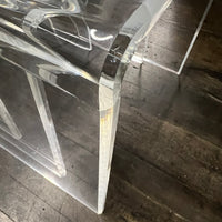 Lovely set of 3 waterfall style lucite nesting tables. They are in really good condition (some light scratches that would be expected with light use). Chicago, IL Studio Sonja Milan