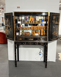 Baker Furniture George III Oriental Lacquer Cabinet