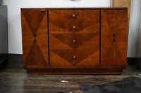 This lovely buffet/server/ bar cabinet is from Henredon's Scene 4 Collection.  Art Deco Style and lovely brass hardware