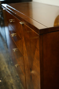 This lovely buffet/server/ bar cabinet is from Henredon's Scene 4 Collection.  Art Deco Style and lovely brass hardware