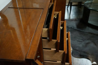 This lovely buffet/server/ bar cabinet is from Henredon's Scene 4 Collection.  Art Deco Style and lovely brass hardware