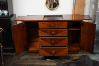 This lovely buffet/server/ bar cabinet is from Henredon's Scene 4 Collection.  Art Deco Style and lovely brass hardware