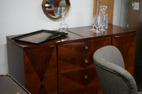 This lovely buffet/server/ bar cabinet is from Henredon's Scene 4 Collection.  Art Deco Style and lovely brass hardware
