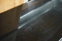 Art Deco Console Table with Chrome Base and Black Lacquer Top