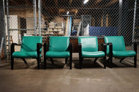 1930's Thonet bentwood lounge chair. The chair features bentwood arms and legs in black lacquer.  The chair is solidly constructed and super comfortable. 