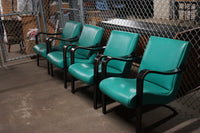 1930's Thonet bentwood lounge chair. The chair features bentwood arms and legs in black lacquer.  The chair is solidly constructed and super comfortable. 