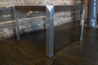 Mid-Century Modern Extendable Dining Table with Chrome Legs by Baker Furniture