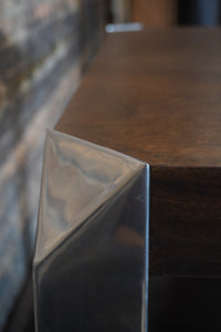 Mid-Century Modern Extendable Dining Table with Chrome Legs by Baker Furniture