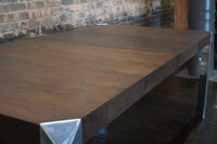 Mid-Century Modern Extendable Dining Table with Chrome Legs by Baker Furniture