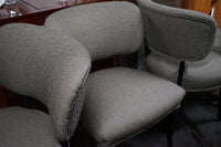 Stunning set of 4 French Art Deco dining chairs. These chairs blend the very best of art deco style; they blend elegance and modernism perfectly.
