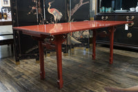 Michael Taylor for Baker Far East Extendable Console Table in Oxblood Lacquer