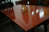 Michael Taylor for Baker Far East Extendable Console Table in Oxblood Lacquer