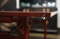 Michael Taylor for Baker Far East Extendable Console Table in Oxblood Lacquer