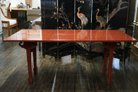 Michael Taylor for Baker Far East Extendable Console Table in Oxblood Lacquer