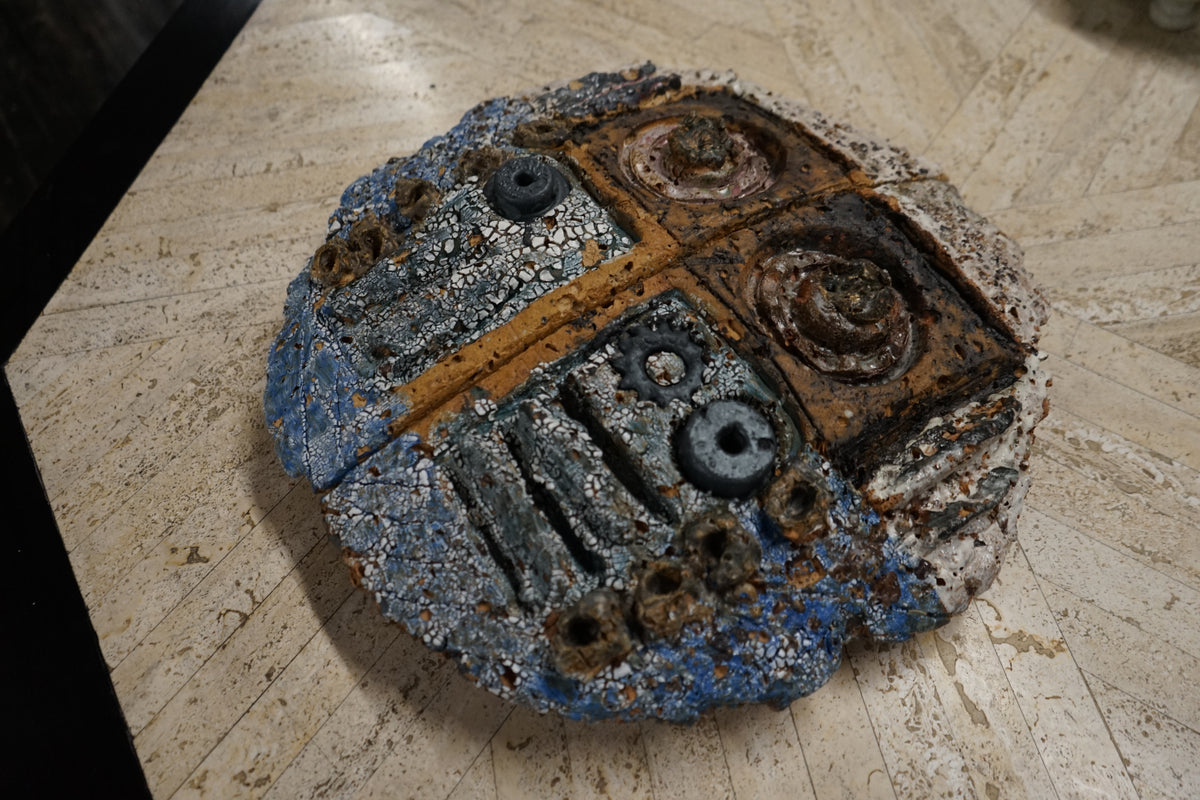 3 Large Ceramic Shield Artworks by Barbara Sorensen