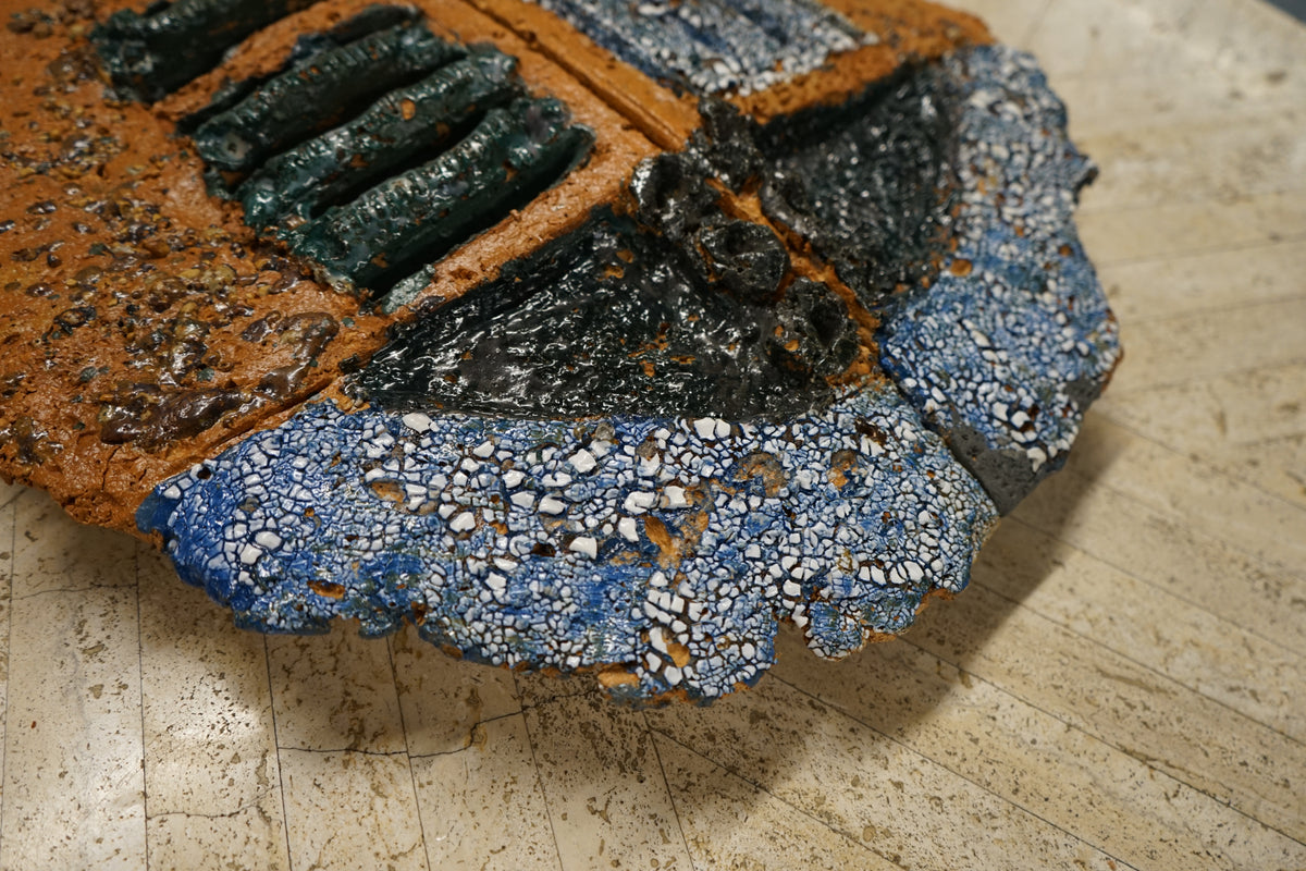 3 Large Ceramic Shield Artworks by Barbara Sorensen