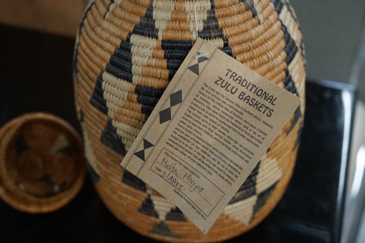 Large Handwoven Zulu Ukhamba Basket