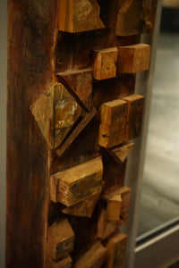 Vertical Wall Sculpture in Wood by Diane Cooper