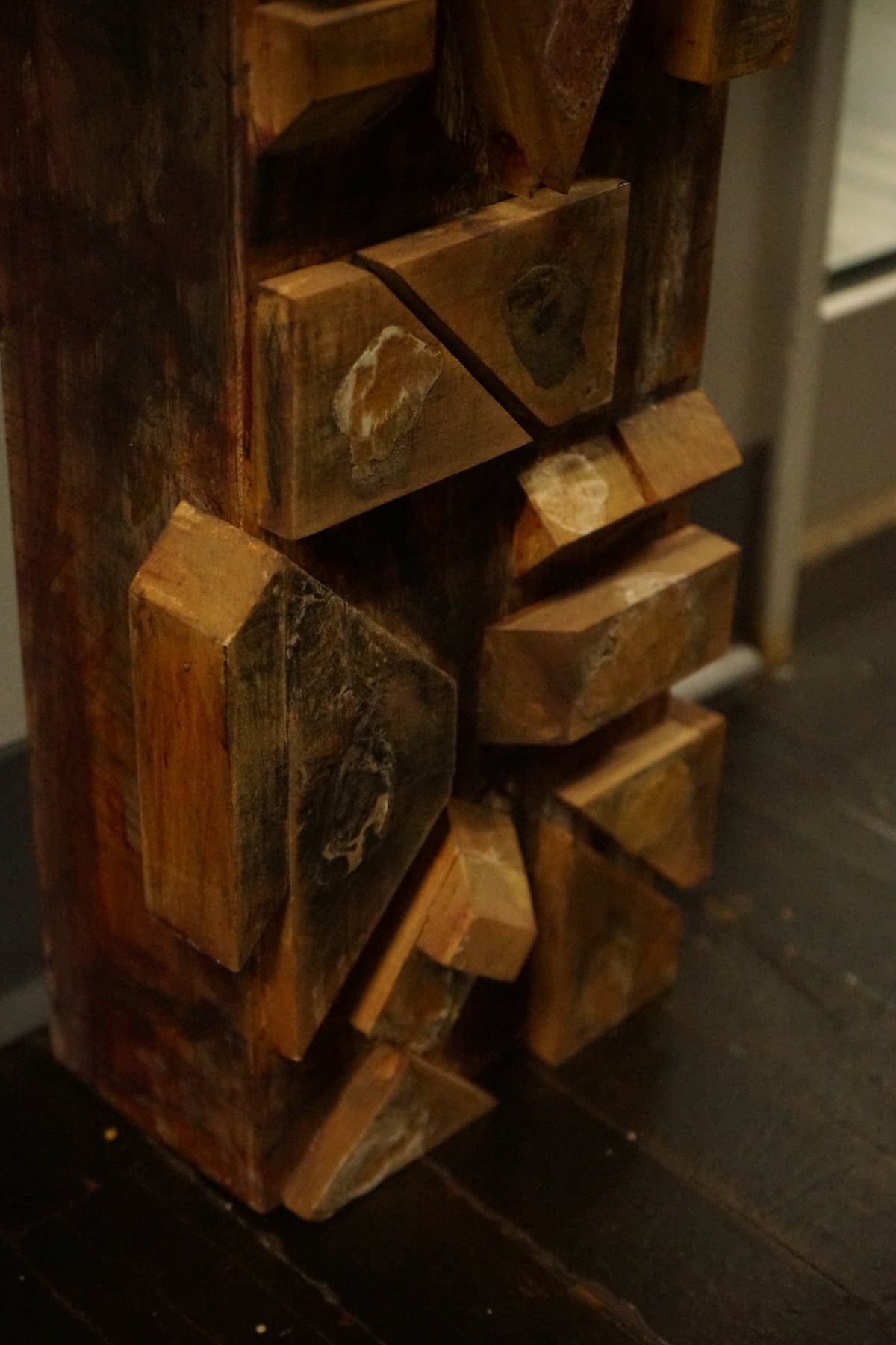Vertical Wall Sculpture in Wood by Diane Cooper