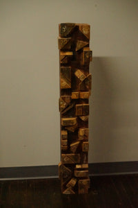Vertical Wall Sculpture in Wood by Diane Cooper