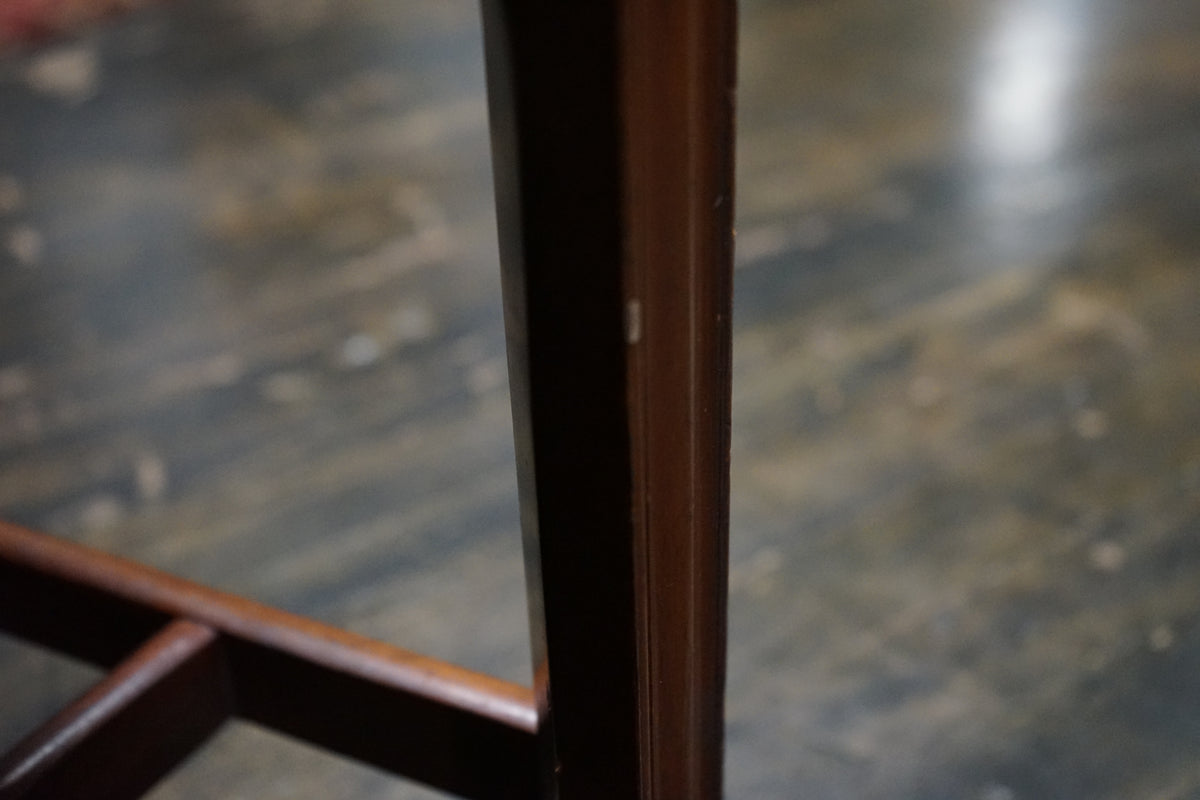 Pair of Slim Upholstered Wingback Chairs attributed to Kittinger