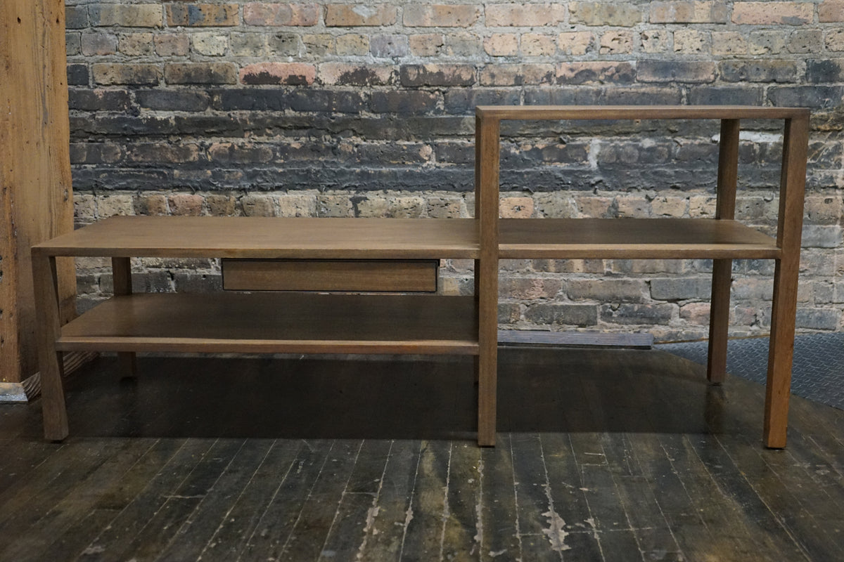 Wood Bench with Loose Cushion Attributed to Harvey Probber