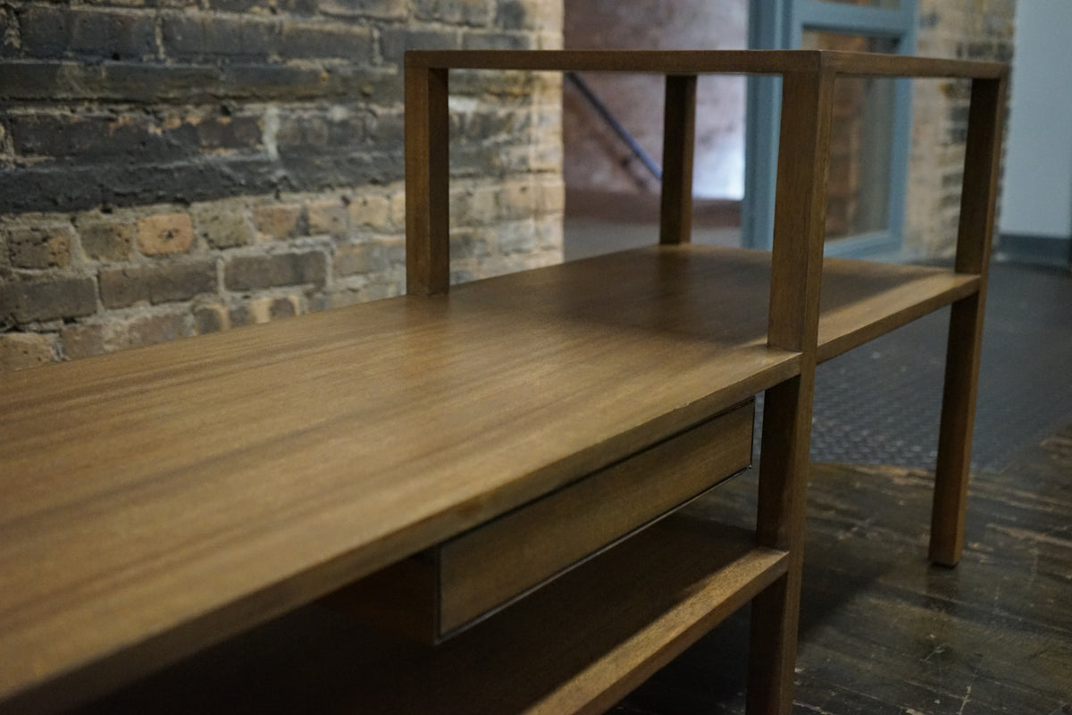 Wood Bench with Loose Cushion Attributed to Harvey Probber
