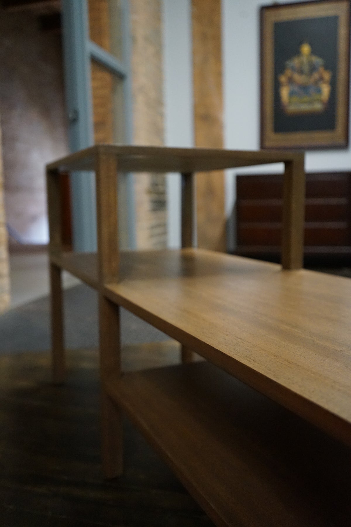 Wood Bench with Loose Cushion Attributed to Harvey Probber