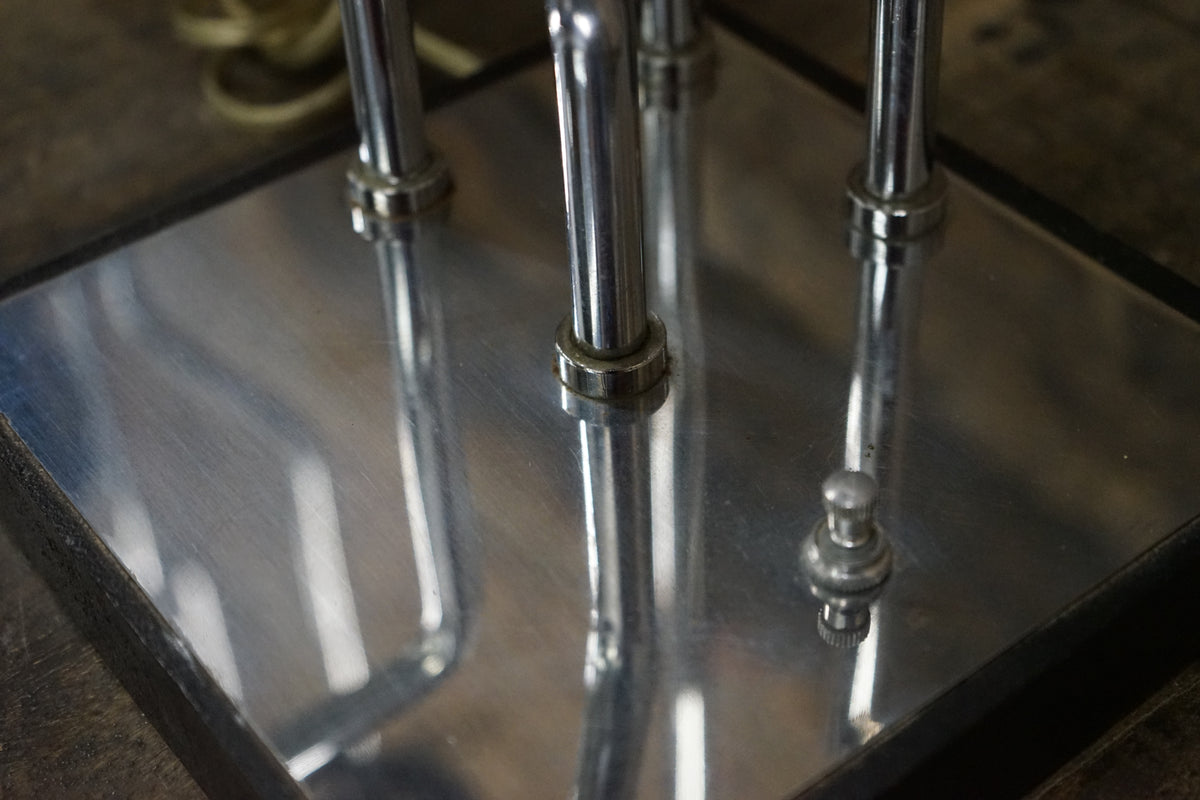 Pair of Goffredo Reggiani 4 Arm Post Modern Chrome Table Lamps