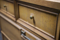 American of Martinsville Mid-Century Highboy Dresser with Chinoiserie Style