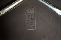 Set of 7 Gerd Lange Stackable Nova Chairs in Brown with Chrome Bases