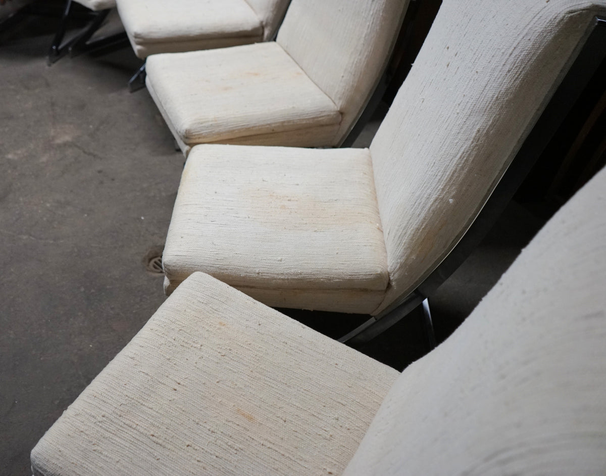 Set of 6 Milo Baughman for DIA Chrome Dining Chairs