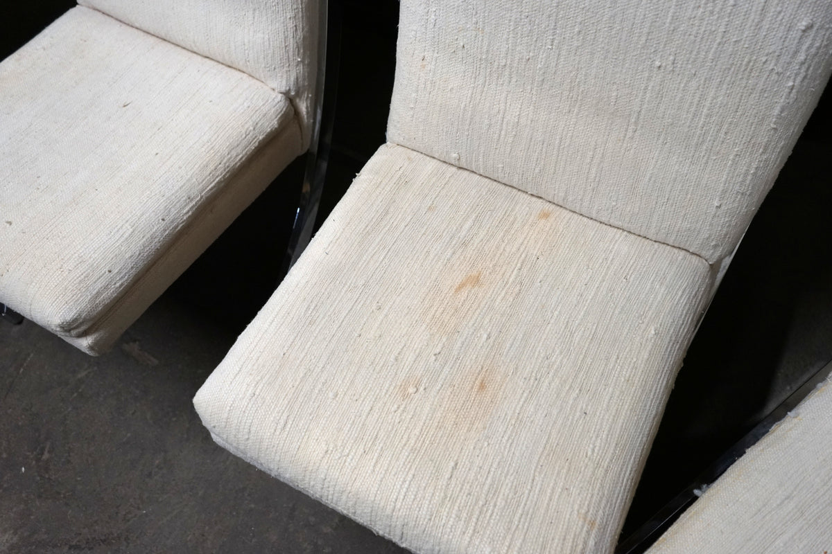 Set of 6 Milo Baughman for DIA Chrome Dining Chairs