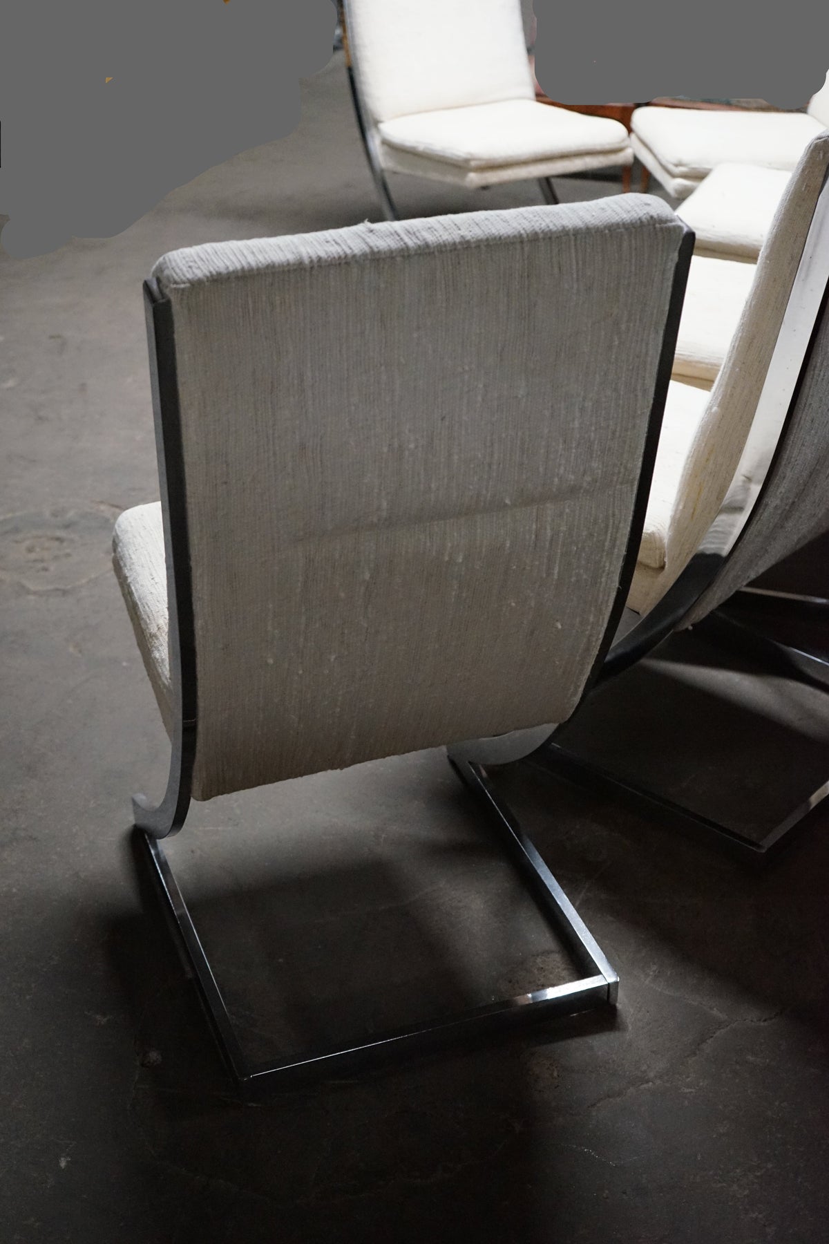 Set of 6 Milo Baughman for DIA Chrome Dining Chairs