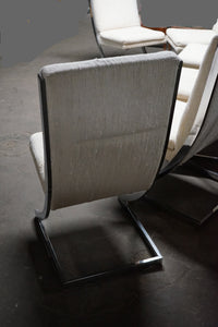 Set of 6 Milo Baughman for DIA Chrome Dining Chairs