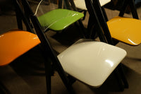Set of 5 Mid-Century Folding Chairs with Lucite Backs by Stakmore