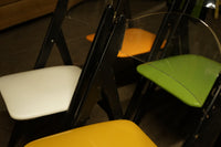 Set of 5 Mid-Century Folding Chairs with Lucite Backs by Stakmore