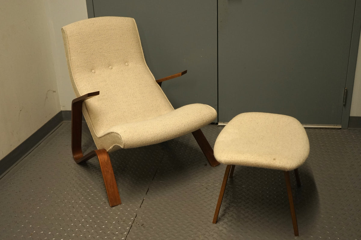 Early Eero Saarinen Grasshopper Chair and Ottoman for Knoll