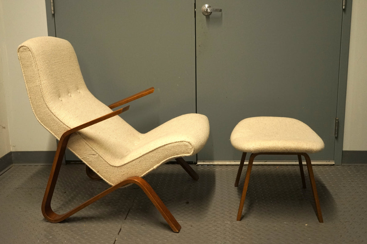 Early Eero Saarinen Grasshopper Chair and Ottoman for Knoll