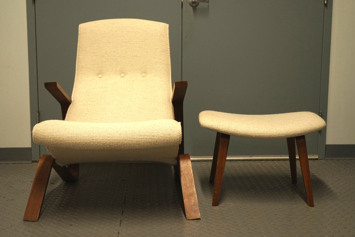Early Eero Saarinen Grasshopper Chair and Ottoman for Knoll