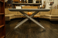 White and Gray Ligne Roset "Yoyo" Table by Pagnon & Pelhaitre