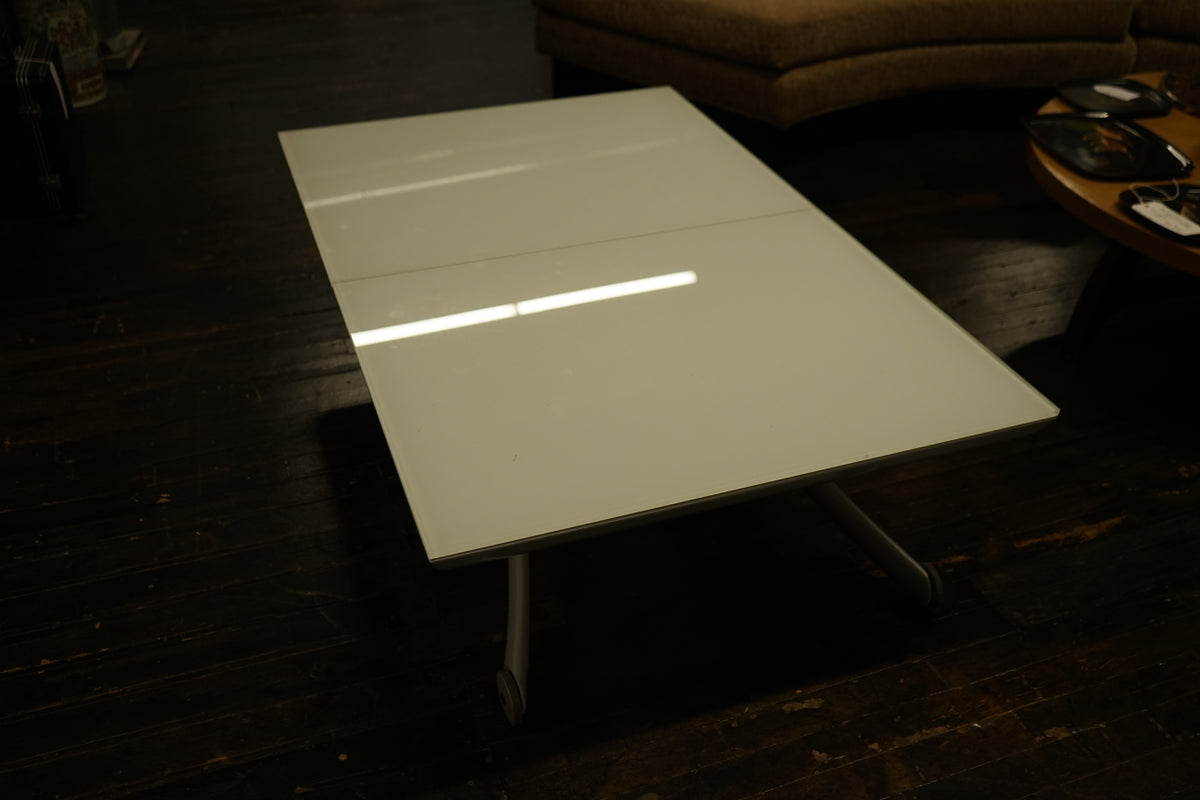 White and Gray Ligne Roset "Yoyo" Table by Pagnon & Pelhaitre